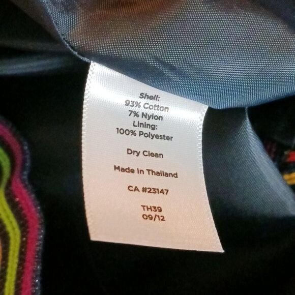 Talbots Skirt Womens Size 2P Multi-Color Striped Pencil Skirt Stretch Straight - Picture 7 of 7